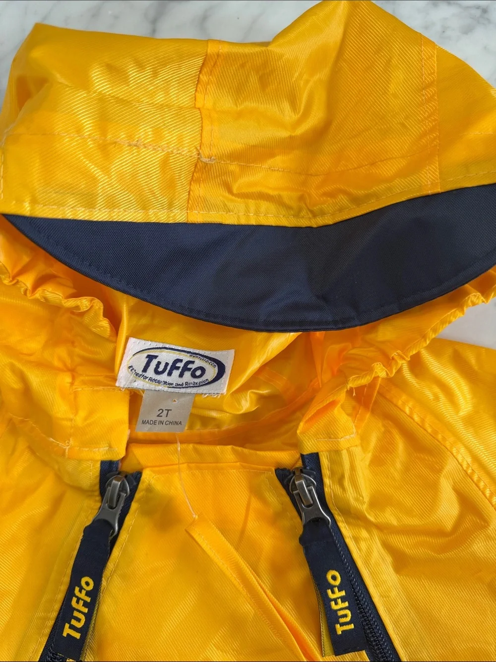 TUFFO Unisex Rain Suit Rainsuit Muddy Buddy Outdoor Coveralls Yellow SZ 2T NWOT